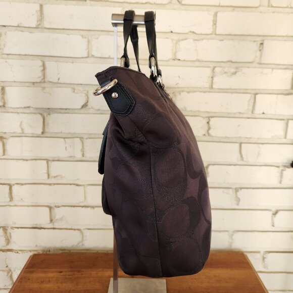 Euc Coach Campbell Metallic Signature Shoulder Bag Handbag - Picture 5 of 12